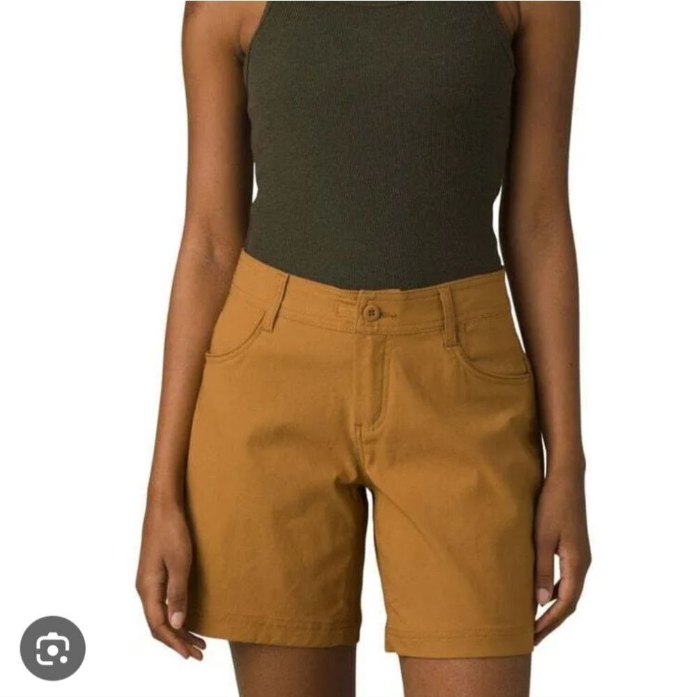 prAna Halle Shorts II - Women's 5" Inseam Yellow Gold Size 12